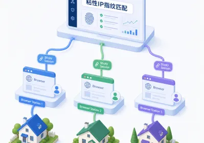 多账号防关联：住宅IP粘性与指纹匹配实操