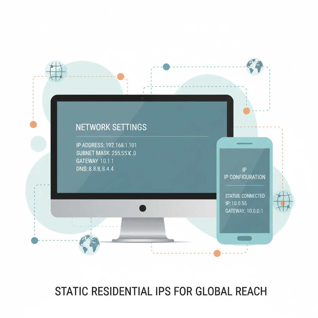 计算机和智能手机展示网络设置